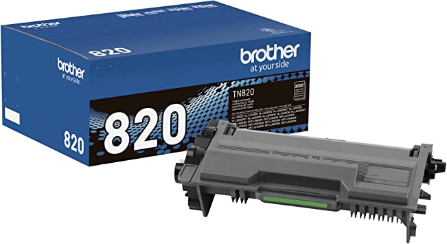 Photo 1 of Brother Genuine Toner Cartridge, TN820, Replacement Black Toner, Page Yield Up To 3,000 Pages, Amazon Dash Replenishment Cartridge
