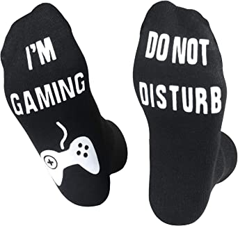 Photo 1 of Do Not Disturb I'M Gaming Socks, Teenage Gifts Idea Teens Stocking Stuffers Gamer Sock Gifts for Boys Mens Dad Father, 2 COUNT , SIZE UNKNOWN 