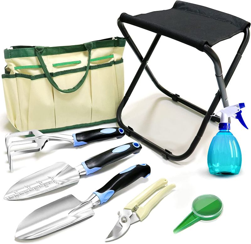 Photo 1 of Alritz Gardening Tools Set - Heavy Duty Aluminum Alloy Steel Gardening Hand Tool, Gifts for Women Men (Stool-1)
