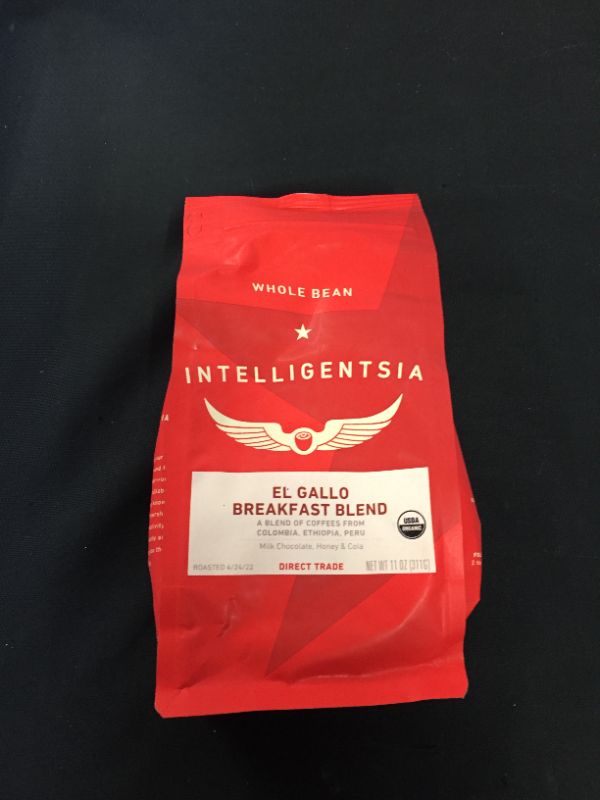 Photo 2 of Intelligentsia Organic El Gallo Breakfast Blend Coffee 11 oz. Bag
exp july 23 2022
