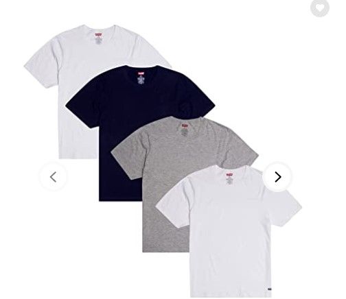 Photo 1 of Levi's Mens Undershirts T-Shirts for Men 4 Pack size 2xl 
