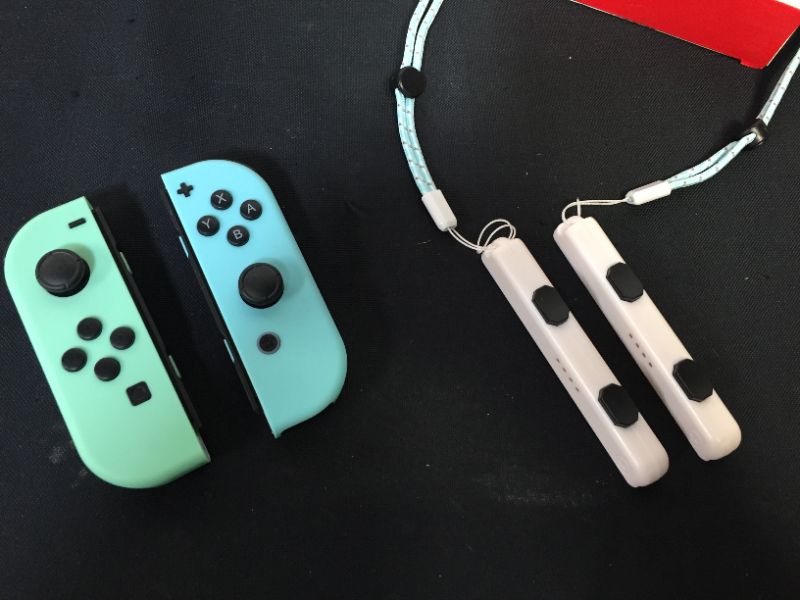 Photo 2 of eXtremeRate Soft Touch Grip Mint Green & Heaven Blue Housing with Full Set Buttons, DIY Replacement Shell Case for Nintendo Switch & Switch OLED Model Joy-Con – Controller NOT Included

