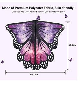 Photo 1 of DEVIS HALLOWEEN BUTTERFLY WINGS COSTUME COLORS- PINK,GREEN.YELLOW, BLUE 