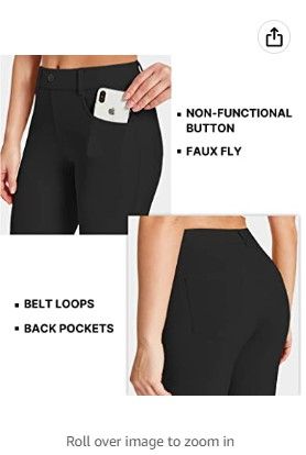 Photo 1 of Amoy Women's Dress Pants Straight Leg/Bootcut Stretch Work Pants Slacks Office Business Casual Golf Yoga 4 Pockets SIZE S 
