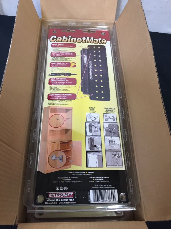 Photo 2 of CABINET MATE 2 PIECES Milescraft 1316 CabinetMate - Shelf Pin Drilling Jig
