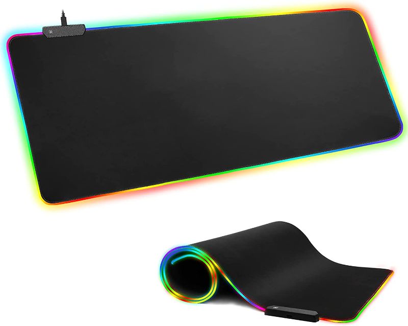 Photo 1 of YUNNING RGB GAMING MOUSE PAD BLACK 