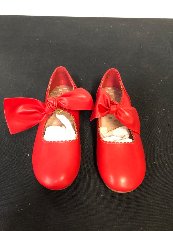 Photo 3 of DREAM PAIRS Girls Ballerina Flats Mary Jane Front Bow Dress Shoes SIZE 1 IN KIDS 
