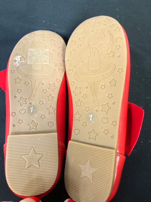Photo 1 of DREAM PAIRS Girls Ballerina Flats Mary Jane Front Bow Dress Shoes SIZE 1 IN KIDS 
