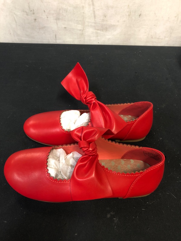 Photo 2 of DREAM PAIRS Girls Ballerina Flats Mary Jane Front Bow Dress Shoes SIZE 1 IN KIDS 
