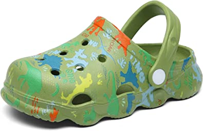 Photo 1 of  Kids Cute Clogs Cartoon Garden Shoes Boys Girls Slides Slippers Indoor Outdoor Children Water Shower Beach Pool Sandals