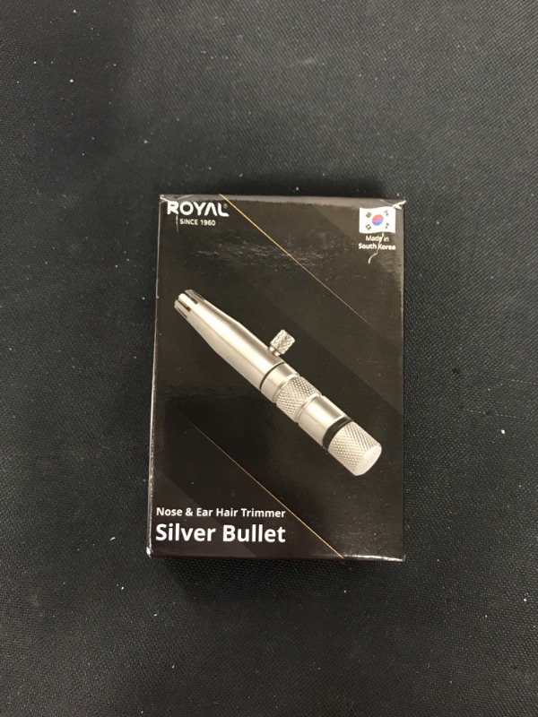 Photo 2 of [Made in Korea] ROYAL Premium Nose Hair Trimmer for Men"Silver Bullet", Manual, Battery-Free, Stainless, Waterproof, Painless with Patented Mechanism ET-3
