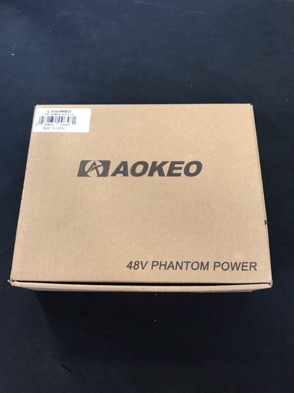 Photo 2 of Aokeo 48V Phantom Power Supply Powered by USB Plug in, Included with 8 feet USB Cable, Bonus + XLR 3 Pin Microphone Cable for Any Condenser Microphone Music Recording Equipment
