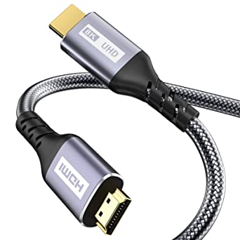 Photo 1 of HDMI 2.1 Cable 6.6FT, Yurnero 8K High Speed 48Gbps Ultra HD HDMI to HDMI Cable(8K@60Hz,4K@120Hz),HDMI Cord Supports 3D and Audio Return Channel,Compatible with Fire TV/PS5/PS4/PS3/PC