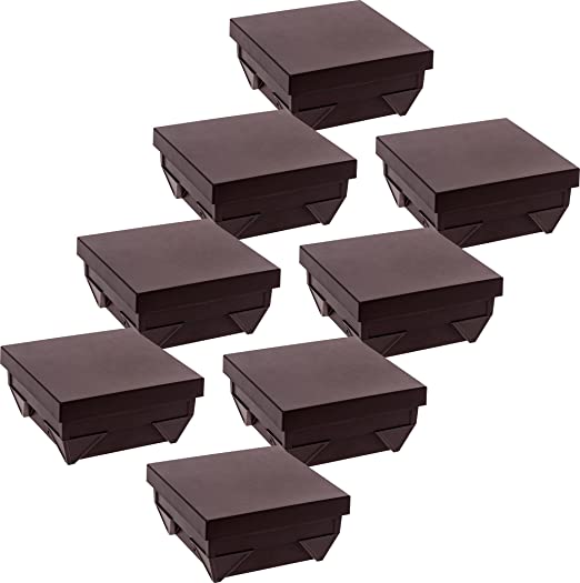 Photo 1 of GreenLighting 8-Pack Nominal 4x4 Wood Post Caps (Brown)