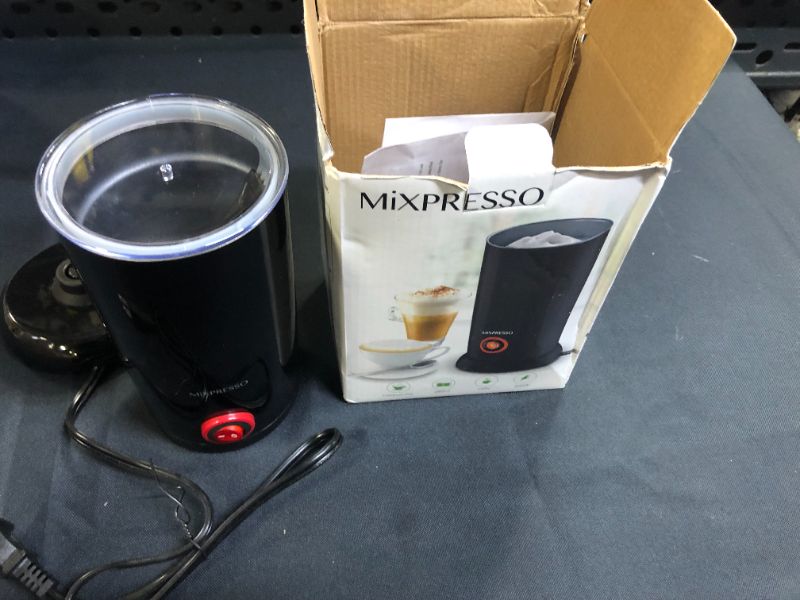 Photo 2 of Electric Milk Frother - Latte Art Steamer, Electric Cappuccino Machine And Milk Warmer, Hot and Cold Foam Maker and Milk Warmer for Latte, Cappuccinos, Macchiato, Hot Chocolate Milk- by Mixpresso

