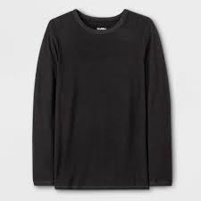Photo 1 of Men's Premium Long Sleeve Thermal Undershirt    - Goodfellow & Co™ Black L 4 PACK