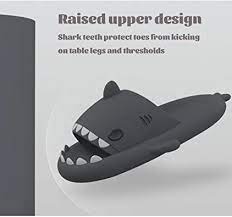 Photo 1 of  Shark Slides, Unisex Cute Shark Slippers Shower Anti-Slip  Novelty Open Toe Slides SIZE 36-37/ SIZE 5-5.5