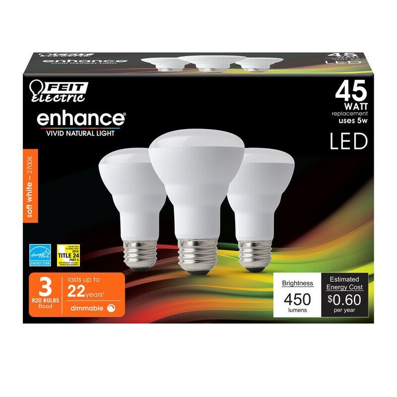 Photo 1 of 45-Watt Equivalent R20 Dimmable Cec Title 24 Compliant Led Energy Star 90+ Cri F
