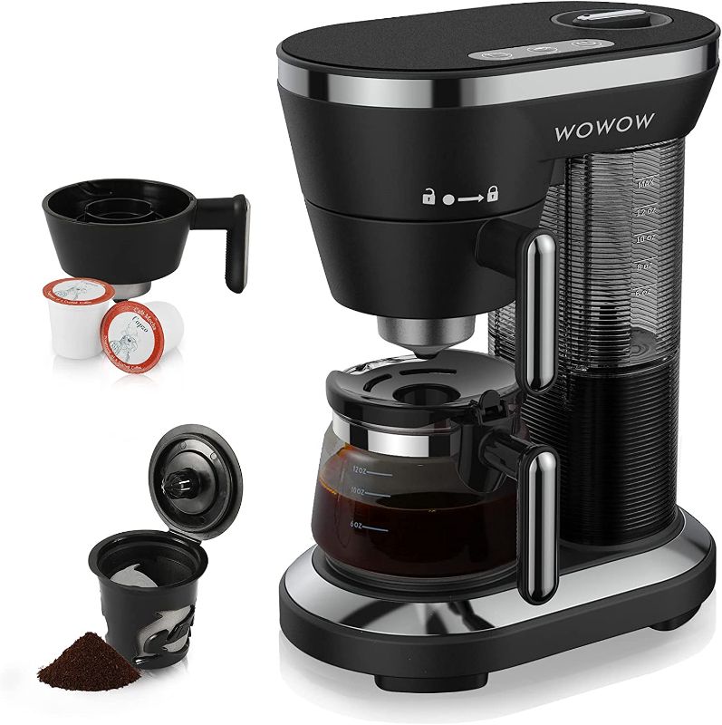 Photo 1 of WOWOW Single Serve Coffee Maker K Cup Pod & Ground Coffee,2-In-1 Small Type One Kcup Coffee Machine with 4 to 12oz
