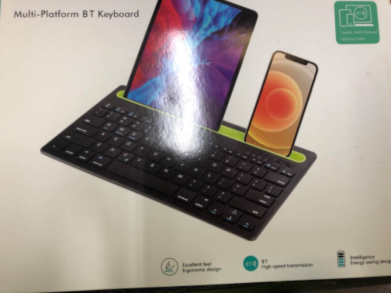 Photo 1 of Bluetooth Keyboard for Tablet, seenda Rechargeable Multi-Device Wireless Bluetooth Keyboard for iPad Pro 11/12.9, for iPad Air/iPad 9.7/10.2 Android Mac Windows Phones,Green