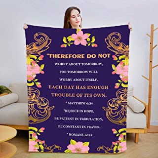 Photo 1 of Christian Gift for Women, Religious Gifts Scripture Throw Blanket Graduation Gifts, Encouragement Gifts for Women Christian Blanket Throw 60x80 inch
