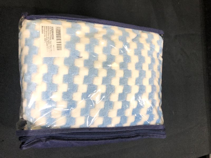 Photo 2 of Baby Blanket Flannel, Cozy Throw Blankets for Newborn Infant and Toddler, Super Soft and Warm Receiving Baby Blanket for Crib Stroller(Grid Blue 4050")

