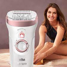 Photo 1 of Braun Epilator Silk-épil 9 9-720, Hair Removal for Women, Wet & Dry, Womens Shaver & Trimmer, Cordless, Rechargeable (HAIR ON ITEM FROM PRIOR USE)
