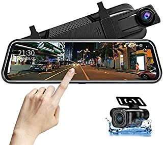 Photo 1 of Upgraded 10'' Mirror Dash Cam Night Vision Front and Rear 1080P Backup Camera FHD Full Touch Screen Car Recorder with Loop Recording, G-Sensor, Parking Monitor 170° Wide Angle
