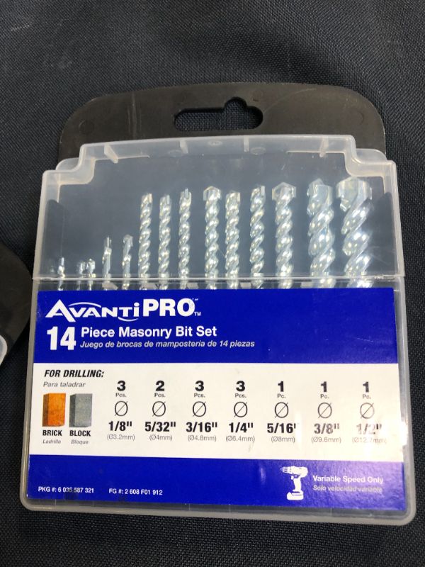 Photo 2 of Avanti Pro
Carbide Tipped Masonry Drill Bit Set (14-Pieces)