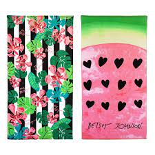 Photo 1 of 2pk Tropical Life Watermelon Beach Towel - Betseyville  35"W X 66"L