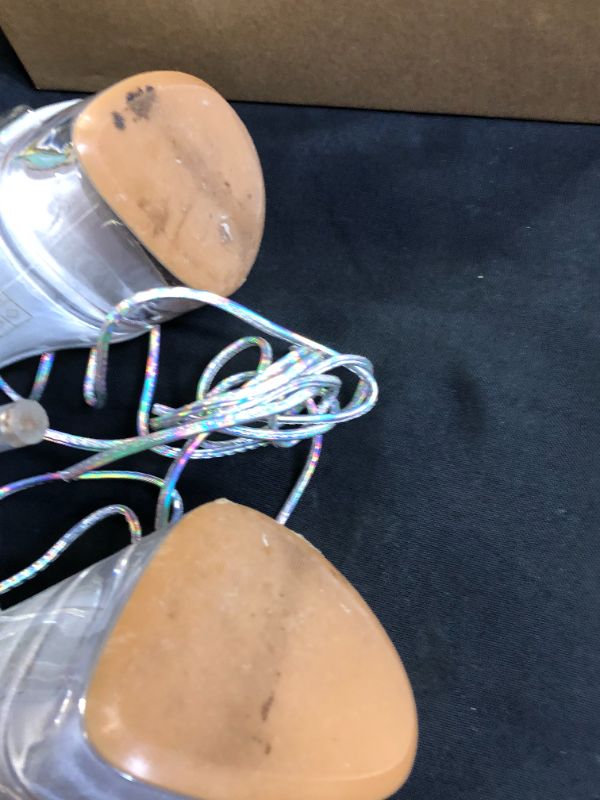 Photo 1 of MissHeel Clear Platform  Heels Lace-up SIZE 7 
