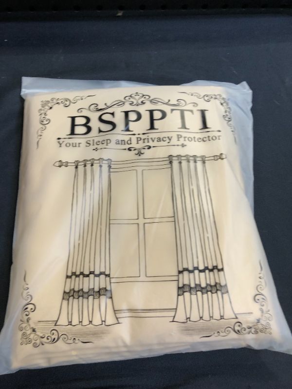 Photo 2 of BSPPTI Blackout Curtains for Bedroom, Solid Thermal Insulated Room Darkening Window Treatment for Living Room, Dining, Grommet Top, 52"x 63", 2 Panels, Khaki CLLSSP113

