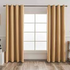 Photo 1 of BSPPTI Blackout Curtains for Bedroom, Solid Thermal Insulated Room Darkening Window Treatment for Living Room, Dining, Grommet Top, 52"x 63", 2 Panels, Khaki CLLSSP113
