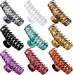 Photo 1 of Hair Claw Clips for Thick Hair - 9pcs 4.3’’ Big Plastic Nonslip Jumbo Hair Clips Strong Hold Hair Jaw Clips Hair Clips