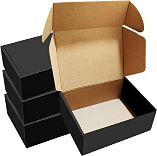 Photo 1 of BoShahai 30 Pack 8x6x3 inches Black Shipping Boxes, Corrugated Mailer Boxes, Packaging Boxes for Products, Recyclable Cardboard Box, Flat Literature Mailers for Gifts, Clothings by Mailing (MISSING SOME BOXES, DAMAGES TO PACKAGING)
