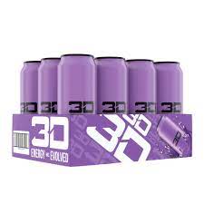 Photo 1 of 3D Energy Drink (Case of 12) - Grape (Purple) EXP FEB 2023