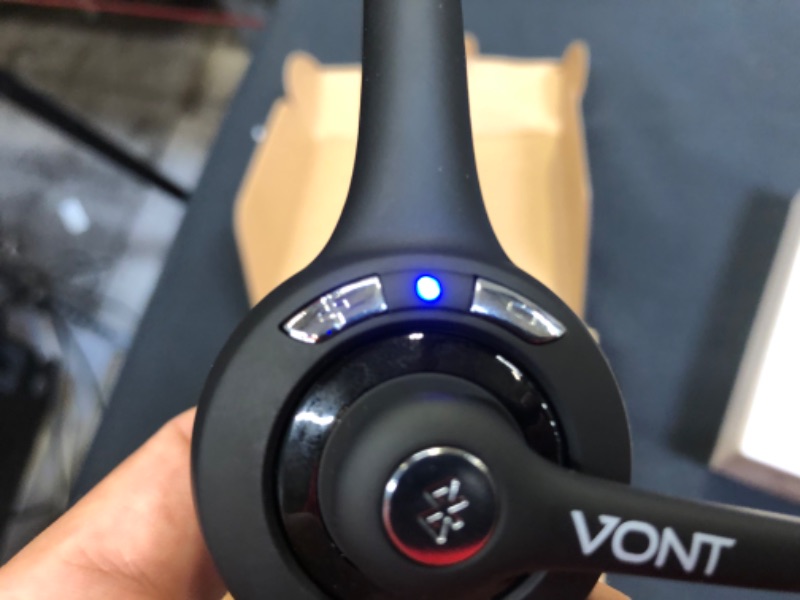 Photo 1 of Vont Bluetooth Headset with Microphone, V5.0, Wireless Headset, CVC 6.0 Noise Cancel, Bluetooth Headphones with Mic, Phone Headset, Headsets Suitable for VOIP, Skype, Call Centers, Offices, Trucker
