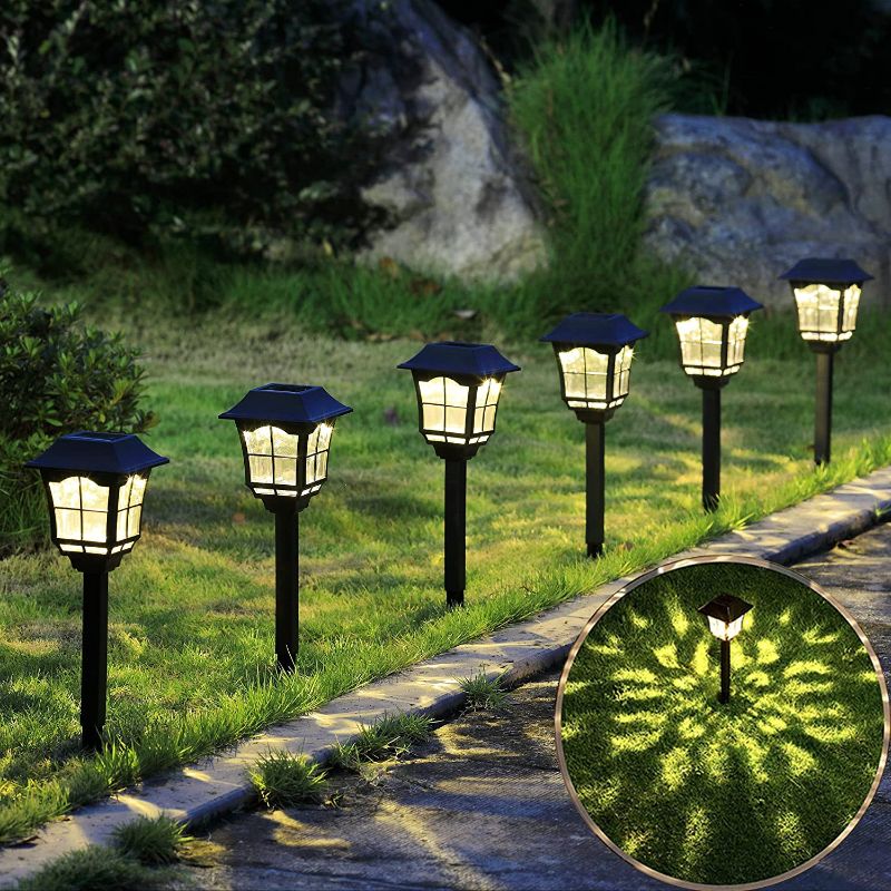 Photo 1 of 6 Pack Solar Lights Outdoor Garden, Solar Pathway Landscape Lights Supper Bright Waterproof and Corrosion-Resistant, Powered Solar Outdoor Lights for Yard Patio Walkway Driveway Sidewalk Lawn Décor
