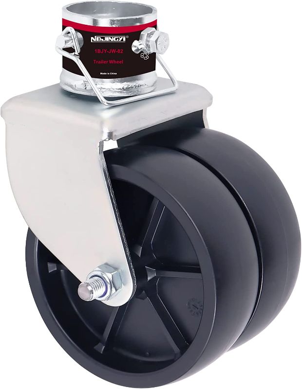 Photo 1 of 6" 2000lbs Dual Trailer Swirl Jack Caster Wheel with Pin fits Any Jack Better Soft Ground Roll
