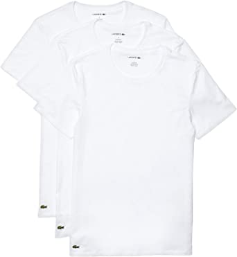 Photo 1 of Lacoste Men's Essentials 3 Pack 100% Cotton Slim Fit Crew Neck T-Shirts size XL
