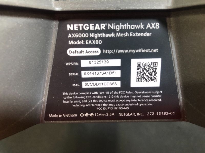 Photo 4 of NETGEAR Nighthawk WiFi 6 Mesh Range Extender EAX80 - Add up to 2,500 sq. ft. and 30+ devices with AX6000 Dual-Band Wireless Signal Booster & Repeater (up to 6Gbps speed), plus Smart Roaming
