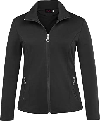 Photo 1 of Hanna Nikole Women's Zip Front Warm-Up Jacket Plus Size Lightweight Jackets size 18W
