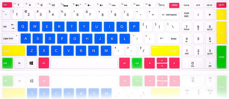 Photo 1 of MMDW English Silicone Keyboard Cover for HP Envy x360 15.6''Series /2020 2019 Pavilion 15/Pavilion x360 15.6" Series/Envy 17 17.3" Series/Laptop 15t 17t 17-ca0011nr 17-by0040nr,Candy Blue
