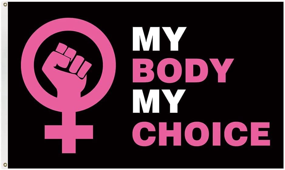 Photo 1 of 3x5 FT My Body My Choice Flag Pro Choice Flag Garden Yard Flag Indoor Outdoor Home Decorate Banner with Brass Grommets
