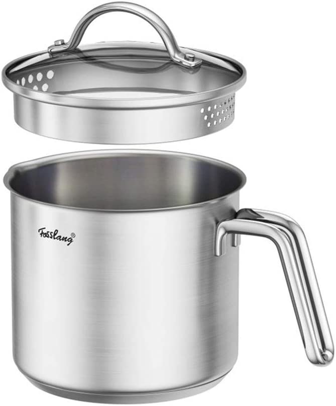 Photo 1 of 1.5 Quart Stainless Steel Saucepan With Pour Spout, Saucepan With Lid, Mini Milk Pan With Spout - Perfect For Boiling Milk, Sauce, Gravies, Pasta, Noodles
