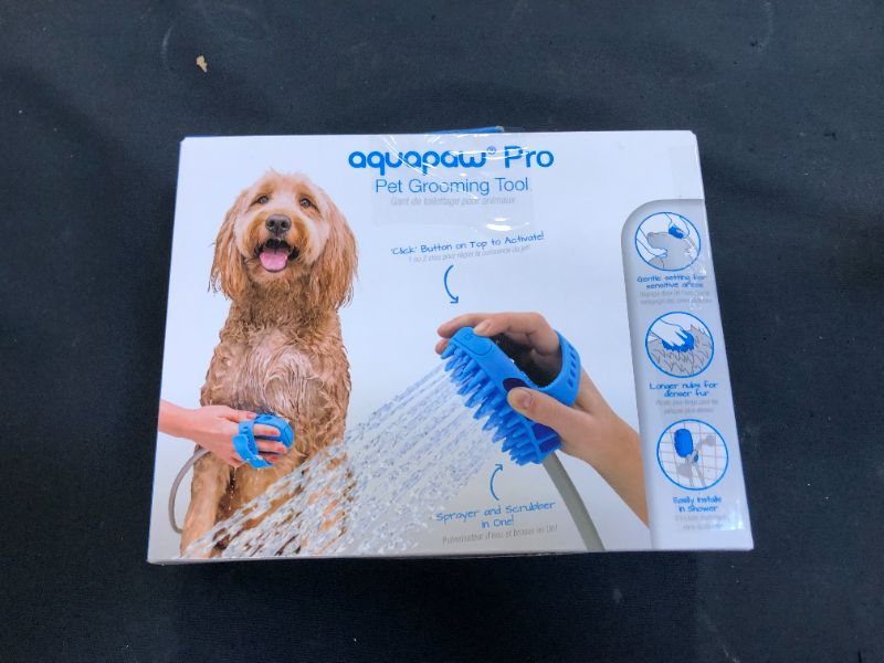 Photo 3 of Aquapaw Dog Bath Brush Pro - Sprayer and Scrubber Tool in One - Indoor/Outdoor Dog Bathing Supplies - Pet Grooming for Dogs or Cats with Long and Short Hair - Dog Wash with Hose and Shower Attachment
