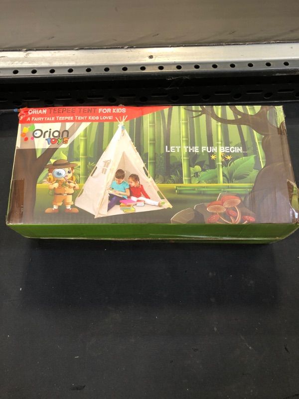 Photo 1 of Teepee Tent for Kids - Indoor Tent, Pompon Ball Design, Built-in Mat, Inner Pockets, Window, LED Star Lights, Dream Catcher, Unique Threaded Poles - Strong Foldable Play Tent for Girls & Boys.
