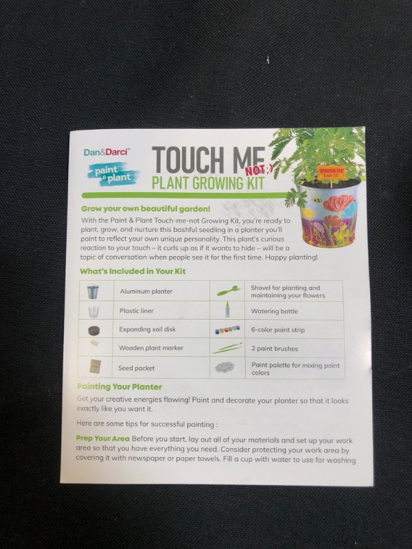 Photo 4 of Touch-Me-Not Kids Gardening Kit - STEM Projects for Kids Ages 6-12 - Arts and Crafts Activities, Tickle Sensitive Plant Garden, Painting Craft Kits for Boys & Girls Age 6 7 8-12 Year Old Girl Gifts
