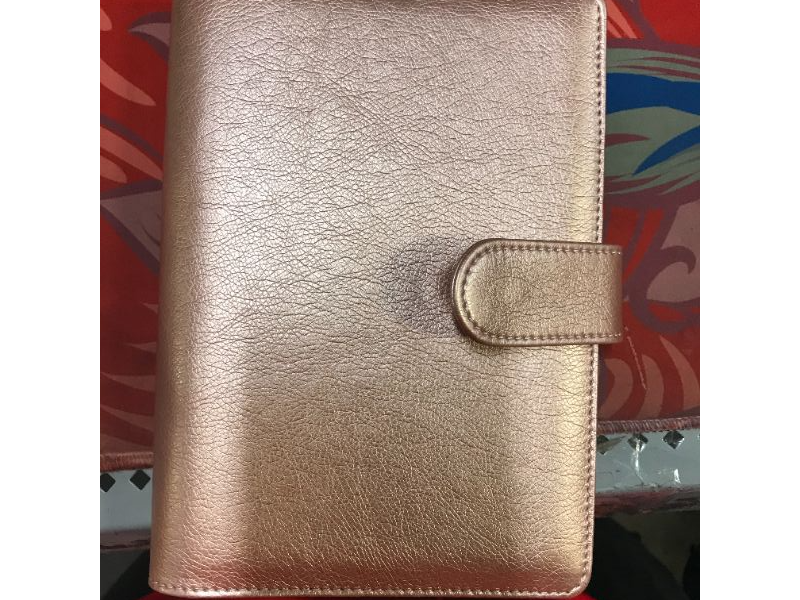 Photo 3 of  Leather 6 Ring Budget Binder for Budgeting, Rose Gold 