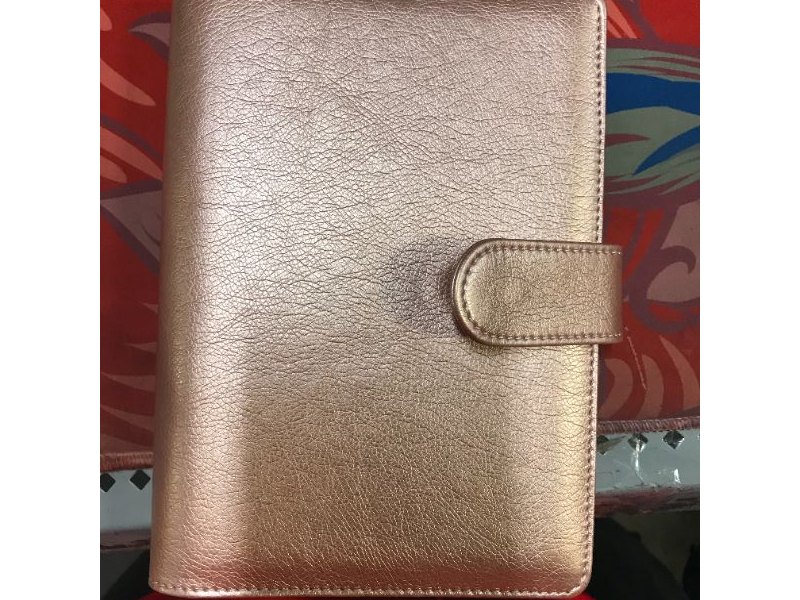 Photo 3 of  Leather 6 Ring Budget Binder for Budgeting, 12Pcs Binder Pockets,  Rose Gold 